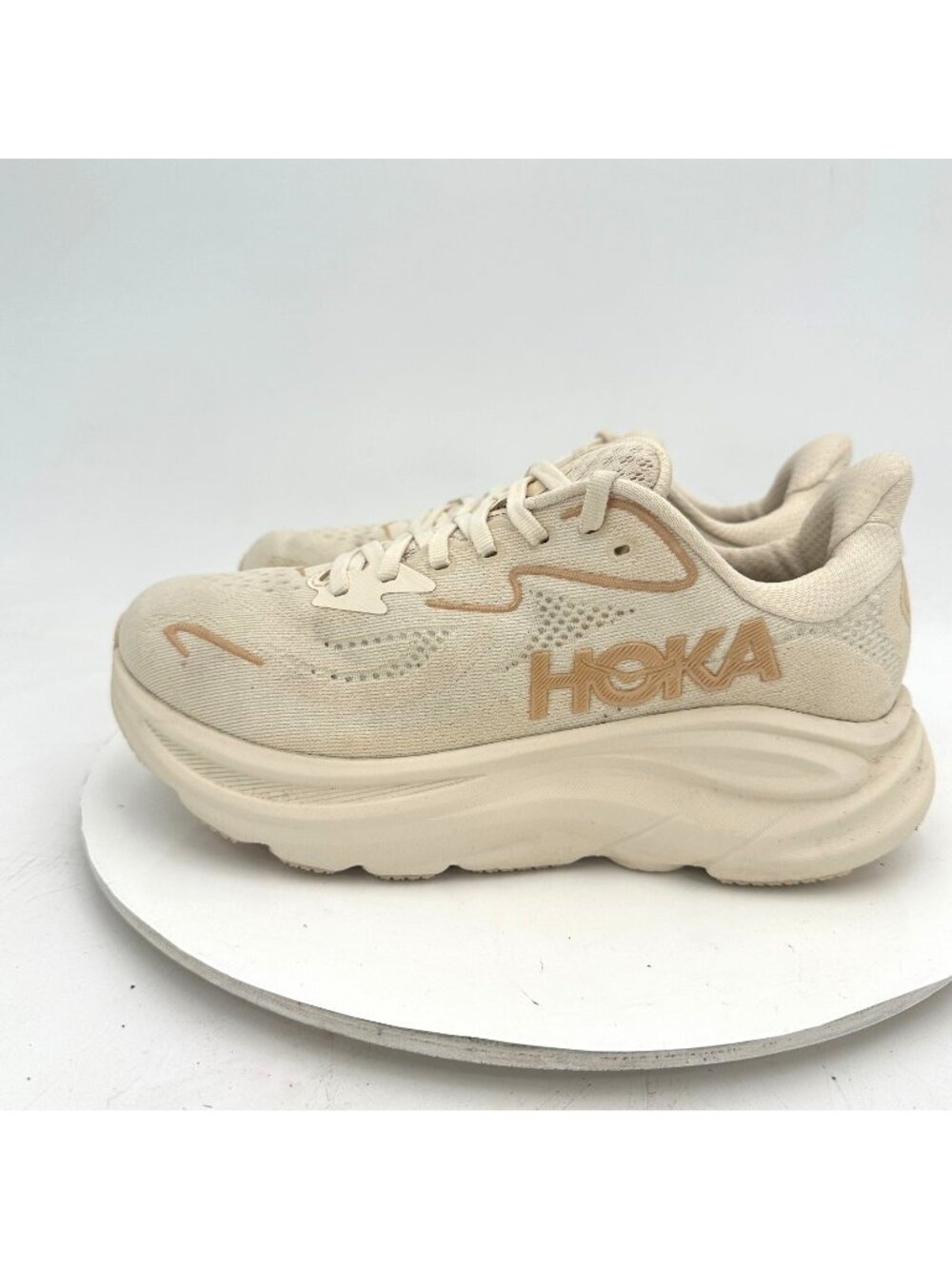 Hoka One One Clifton 10 Women Size 7B 1162031-VCH Vanilla Birch Running Shoes